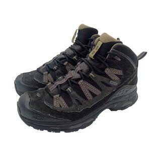 Salomon Gore-Tex Hiking Shoes Mens Size 8 Black Trail Waterproof Outdoor Boots